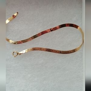 🚩SOLD🚩Solid gold "I love you" bracelet